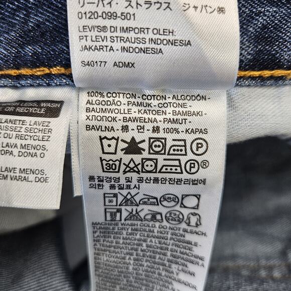 Levi's 569 Jeans Men's 40x29* Loose Straight Fit Dark Wash Denim Rigid Cotton - Picture 4 of 11